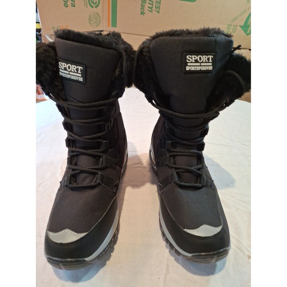 Sports Forever Women's Black Snow Boots, NEW, Size 10